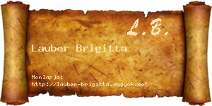 Lauber Brigitta névjegykártya